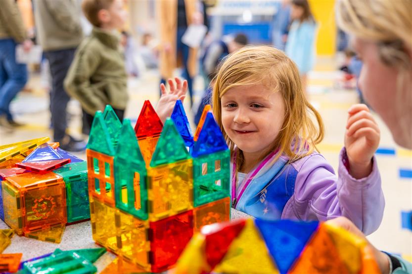 Students and families enjoy STREAM Night
